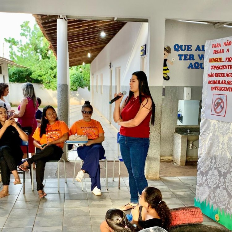Agentes de Endemias vão as Escolas da Rede Municipal de Baixa Grande do Ribeiro, levar concientização aos Alunos sobre o Combate a Dengue