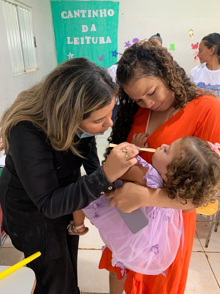 Campanha de vacinação na escola e atendimento Odontológico segue a todo vapor no município de Baixa Grande do Ribeiro