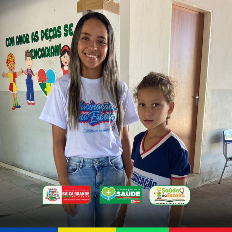 Secretaria Municipal de Saúde de Baixa Grande do Ribeiro, encerra a Campanha de Vacinação na Escola com Sucesso