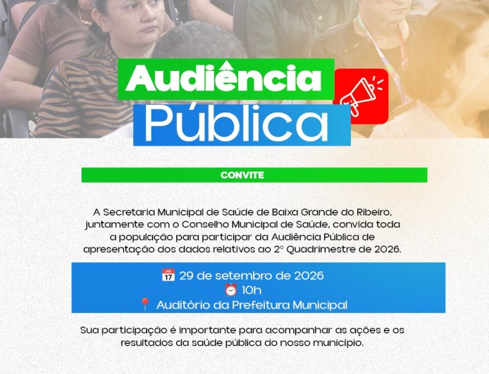 AUDIÊNCIA PÚBLICA DA SAÚDE