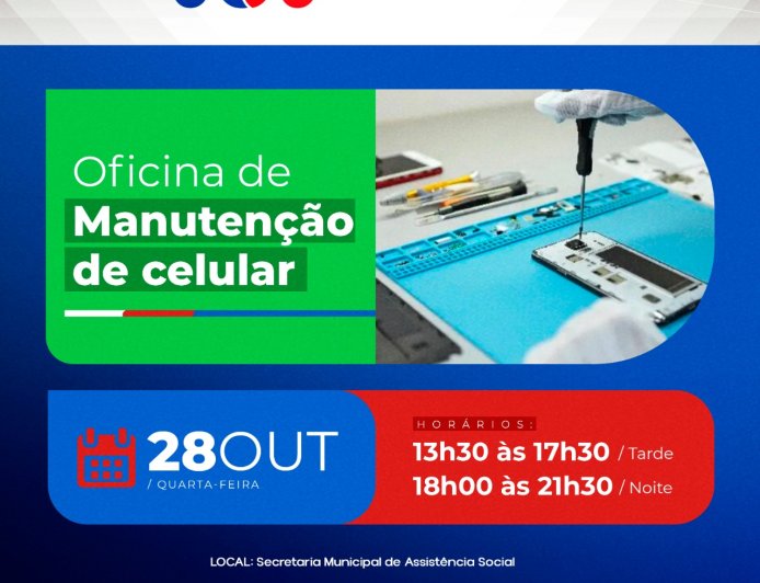 OPORTUNIDADE DE QUALIFICAÇÃO PROFISSIONAL | OFICINA DE MANUTENÇÃO DE CELULAR