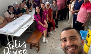 Servidores do HPP Milton Reis, comemora  Páscoa com café da manhã especial neste domingo 31 de Março