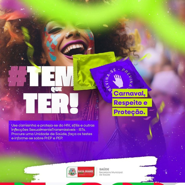 Campanha Use Camisinha durante o Carnaval 2024