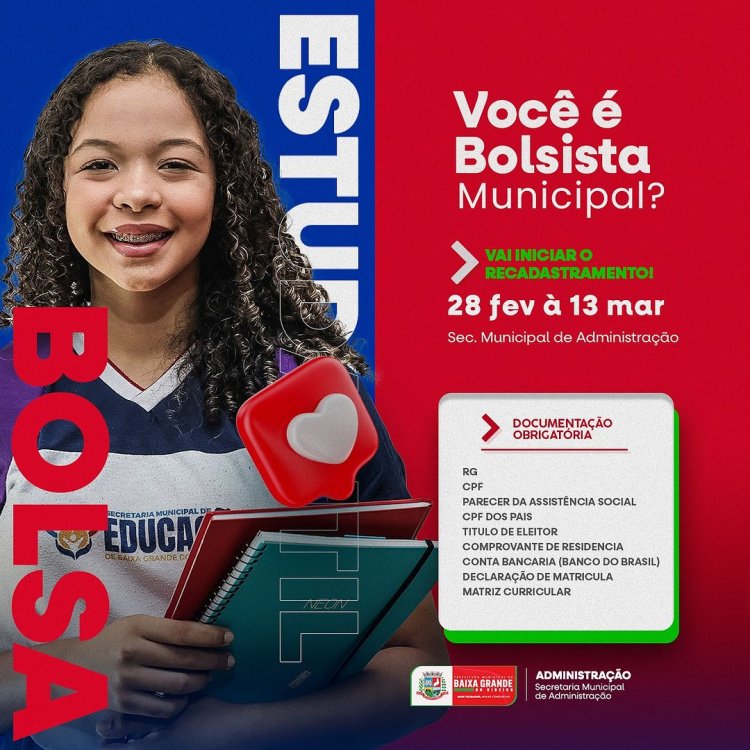 Você é Bolsista Municipal ?