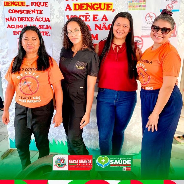 Agentes de Endemias vão as Escolas da Rede Municipal de Baixa Grande do Ribeiro, levar concientização aos Alunos sobre o Combate a Dengue