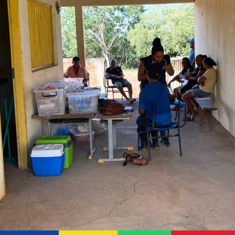 Secretaria Municipal de Saúde leva atendimento a localidades da zona rural do município de Baixa Grande do Ribeiro.