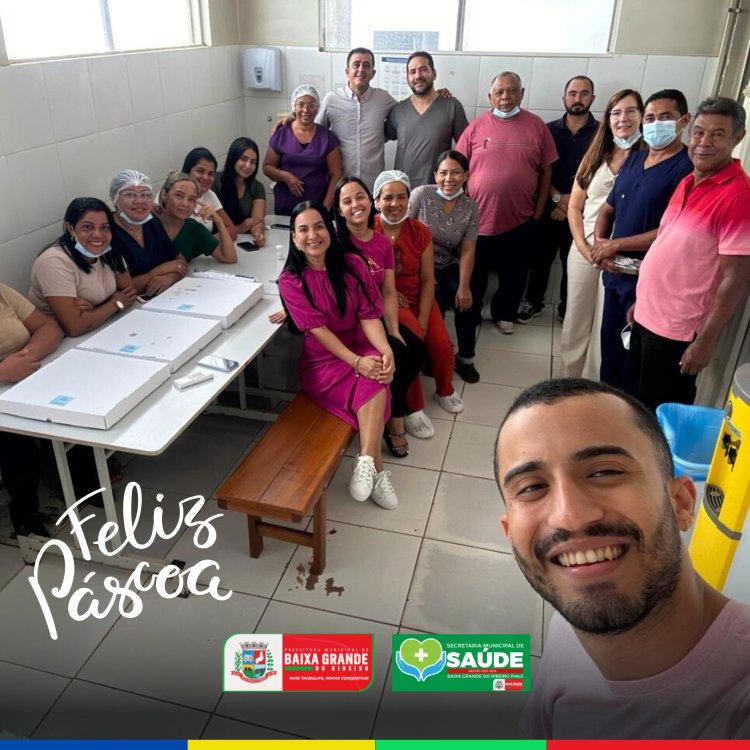 Servidores do HPP Milton Reis, comemora  Páscoa com café da manhã especial neste domingo 31 de Março