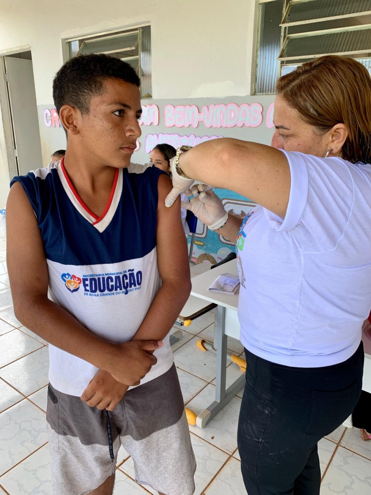Campanha de vacinação na escola e atendimento Odontológico segue a todo vapor no município de Baixa Grande do Ribeiro