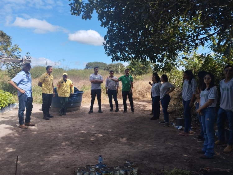 Alunos do curso de Mecanização Agrícola do SENAR, visita a unidade do CIADER e o Viveiro municipal de Baixa Grande do Ribeiro