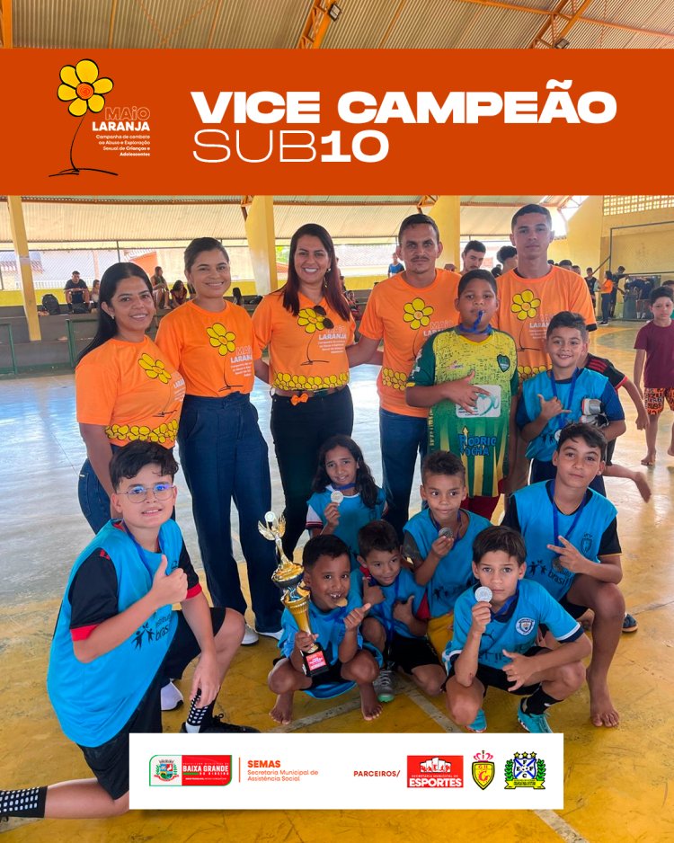 SECRETARIA MUNICIPAL ASS. SOCIAL REALIZA CAMPEONATO DE FUTSAL EM PROL DA CAMPANHA NÃO É NÃO, FAÇA BONITO, EM ALUSÃO AO MAIO LARANJA.