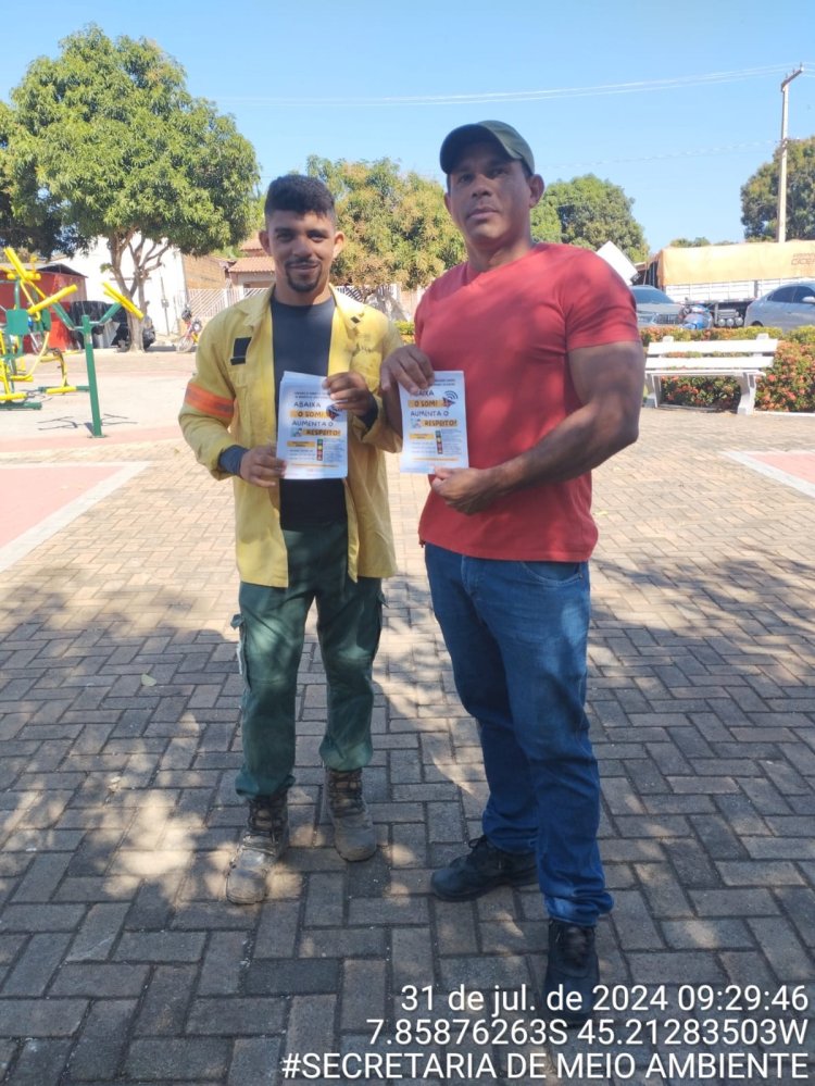 PREFEITURA DE BAIXA GRANDE DO RIBEIRO PIAUÍ, REALIZA CAMPANHAS EDUCATIVAS SOBRE POLUIÇÃO SONORA NA CIDADE!