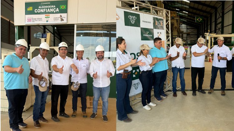 Prefeito Dr. José Luiz prestigia inauguração de algodoeira do grupo Franciosi no Munícipio.