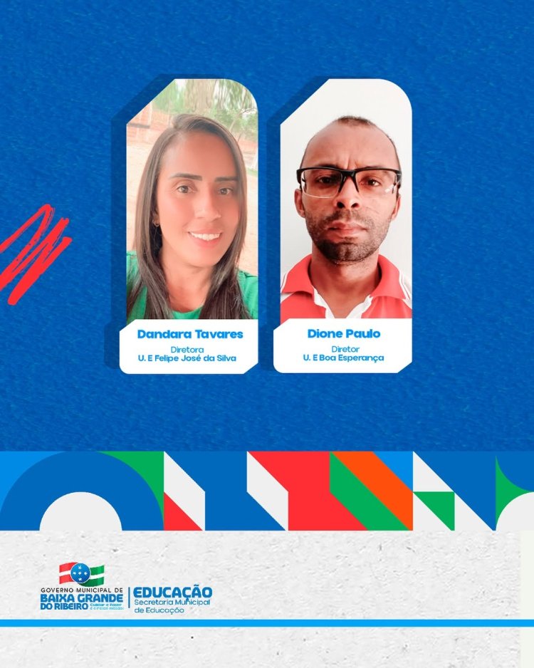 SECRETARIA MUNICIPAL DE EDUCAÇÃO APRESENTA O NOVO QUADRO DE DIRETORES DE ESCOLAS  DA REDE MUNICIPAL DE ENSINO.